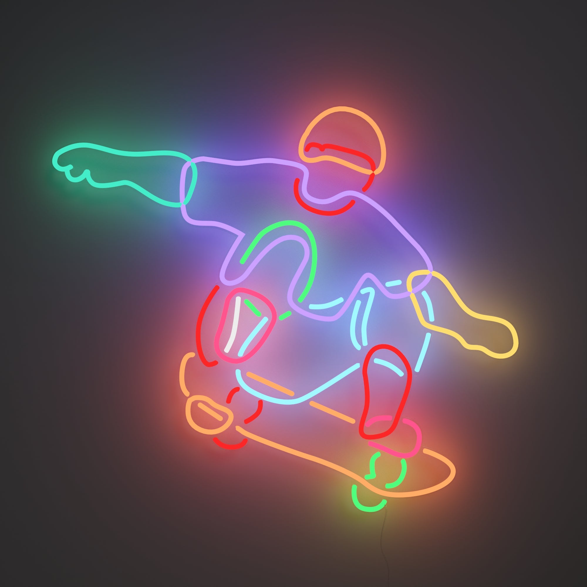 Skater by Yoni Alter, neon LED sign